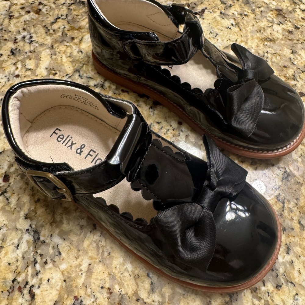 Black Patent Kids Dress Shoes